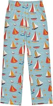 Cartoon Abstarct Boats Lounge Pants Long Sleep Pajama Loose-fit Sleepwear Indoor with Pockets 6-8Y