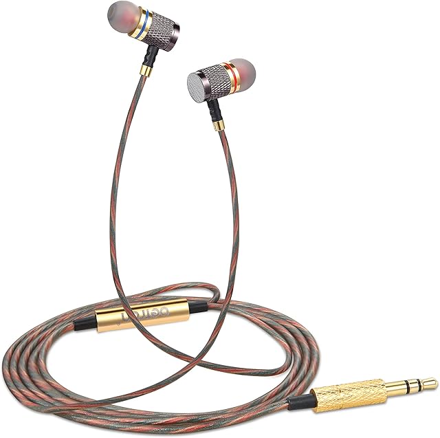 Betron YSM1000 Earphones in Ear Headphones Wired 3.5mm Jack Tangle-Free Cable Case and Noise Isolating Earbuds
