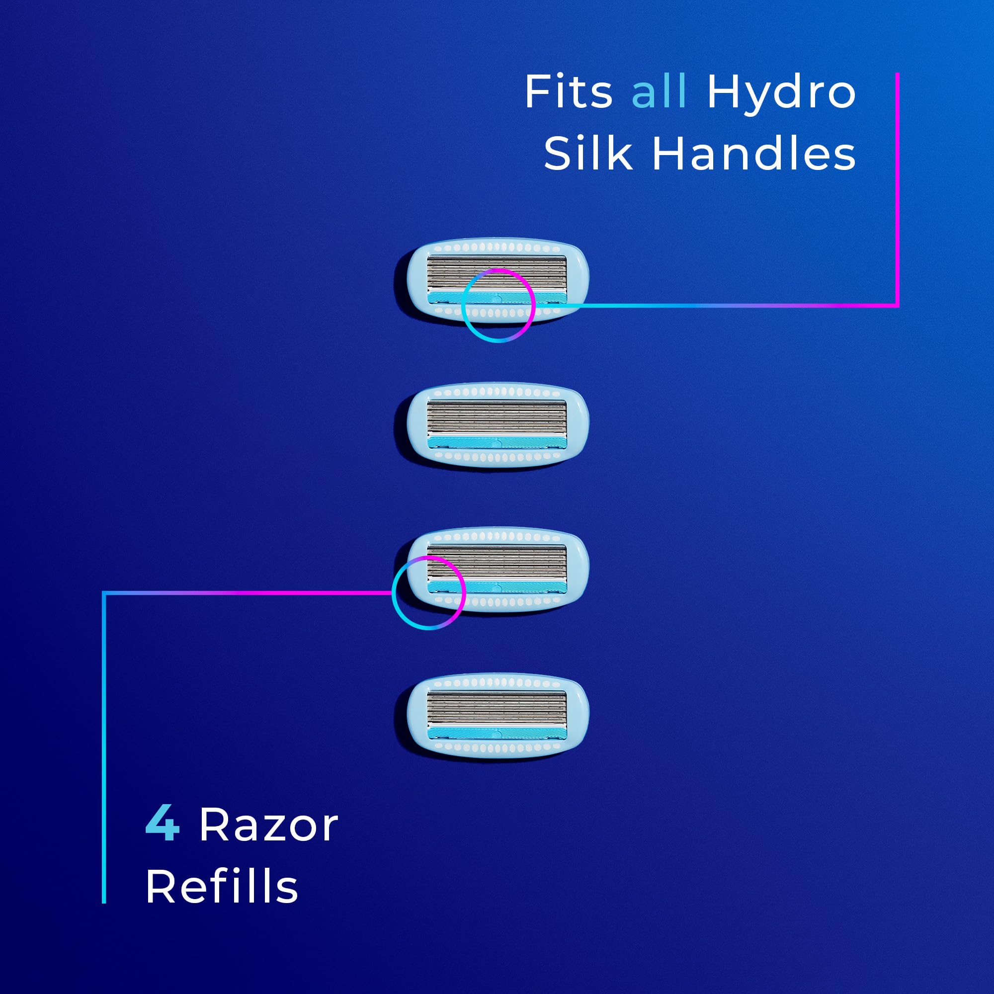 Schick Hydro Silk for Women Refill Blades, 4 Count