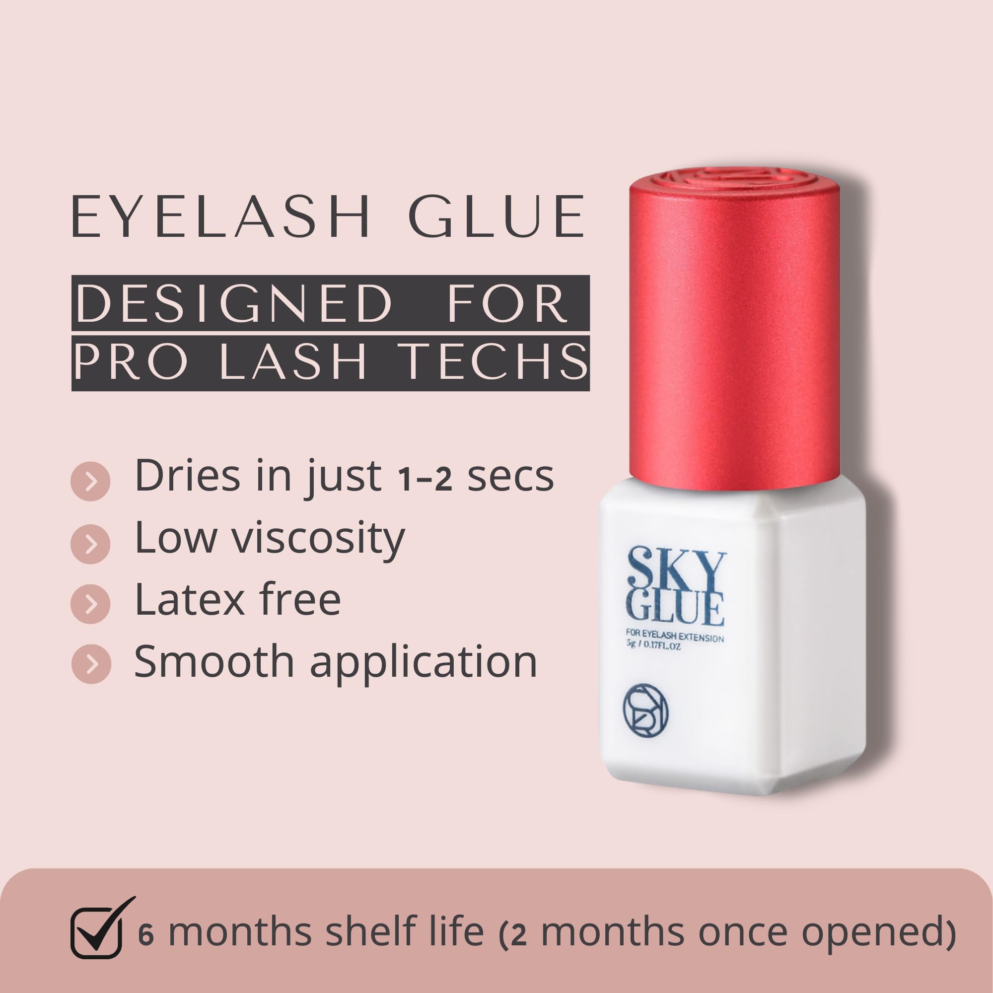Cielo S + Super Colla Adesivo 5/10g Professionale - Extension Ciglia - 5ml - 3 Bottiglie