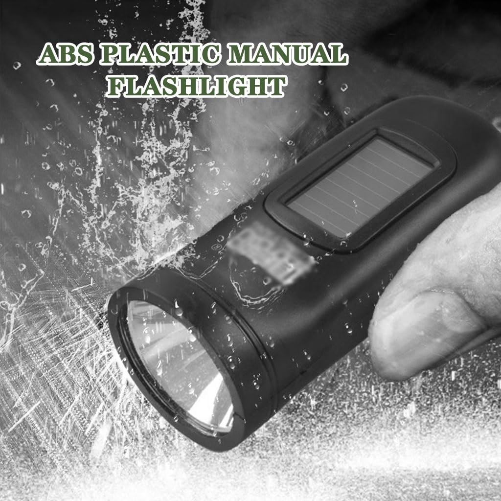 Generico Torcia Solare Ricaricabile per Esterni, Torcia di Emergenza A Manovella, Torcia Manuale Alimentata Tramite USB per Uso Domestico, Plastica ABS, per Terremoti, Incendi(Pink Color,3pcs)