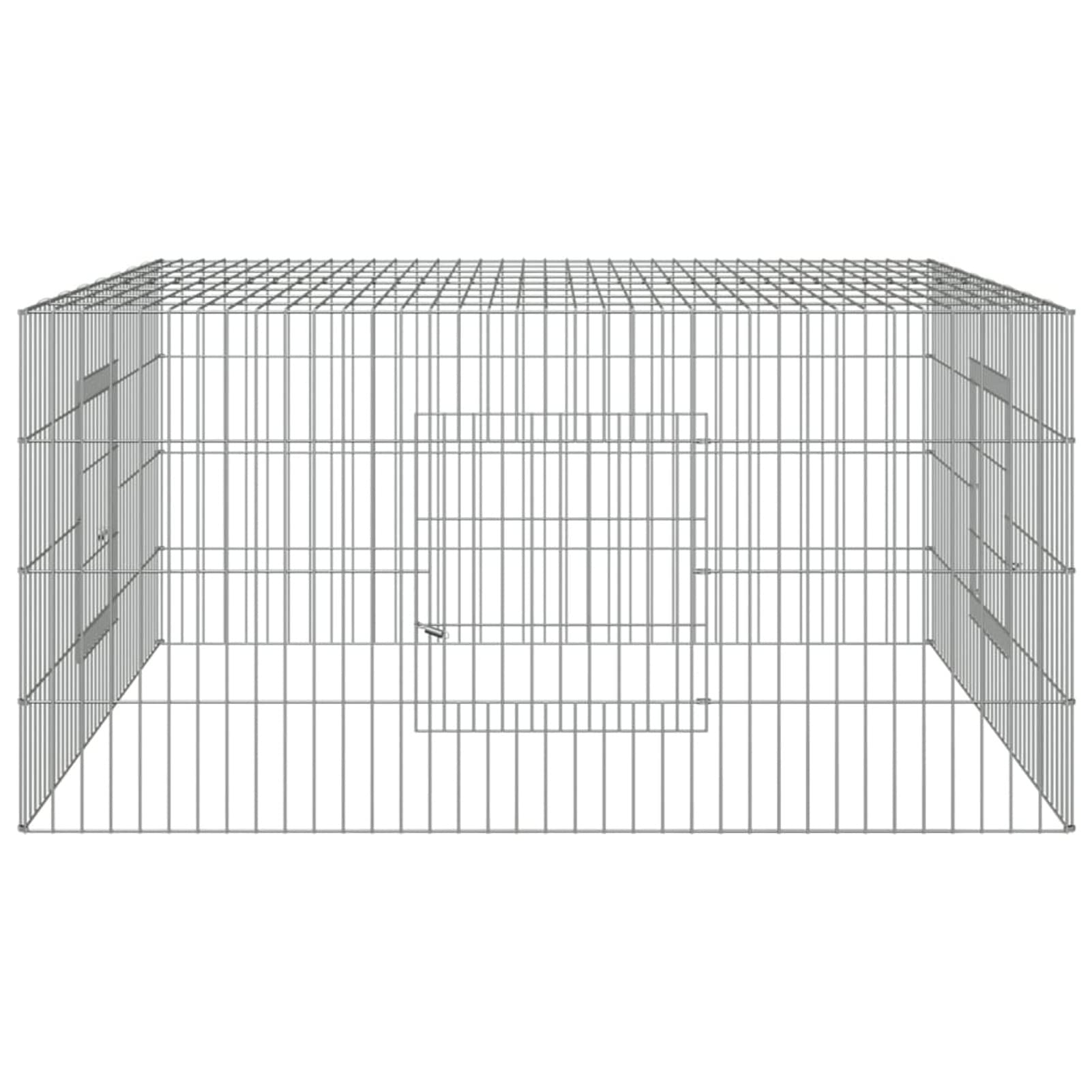 ShGaxin Jaula para Conejos Hierro galvanizado 110x110x55 cm, Jaula Cobaya, Corralito para Perros, Vallas para Perros, Valla para Mascotas, Recinto para Conejos - SPU:171562