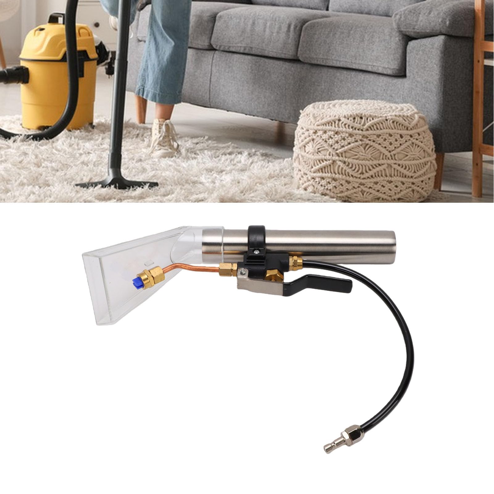PUSOKEI Adaptador de Aspiradora Universal, Extractor de Alfombras |Accesorio de Boquilla Transparente para Muebles