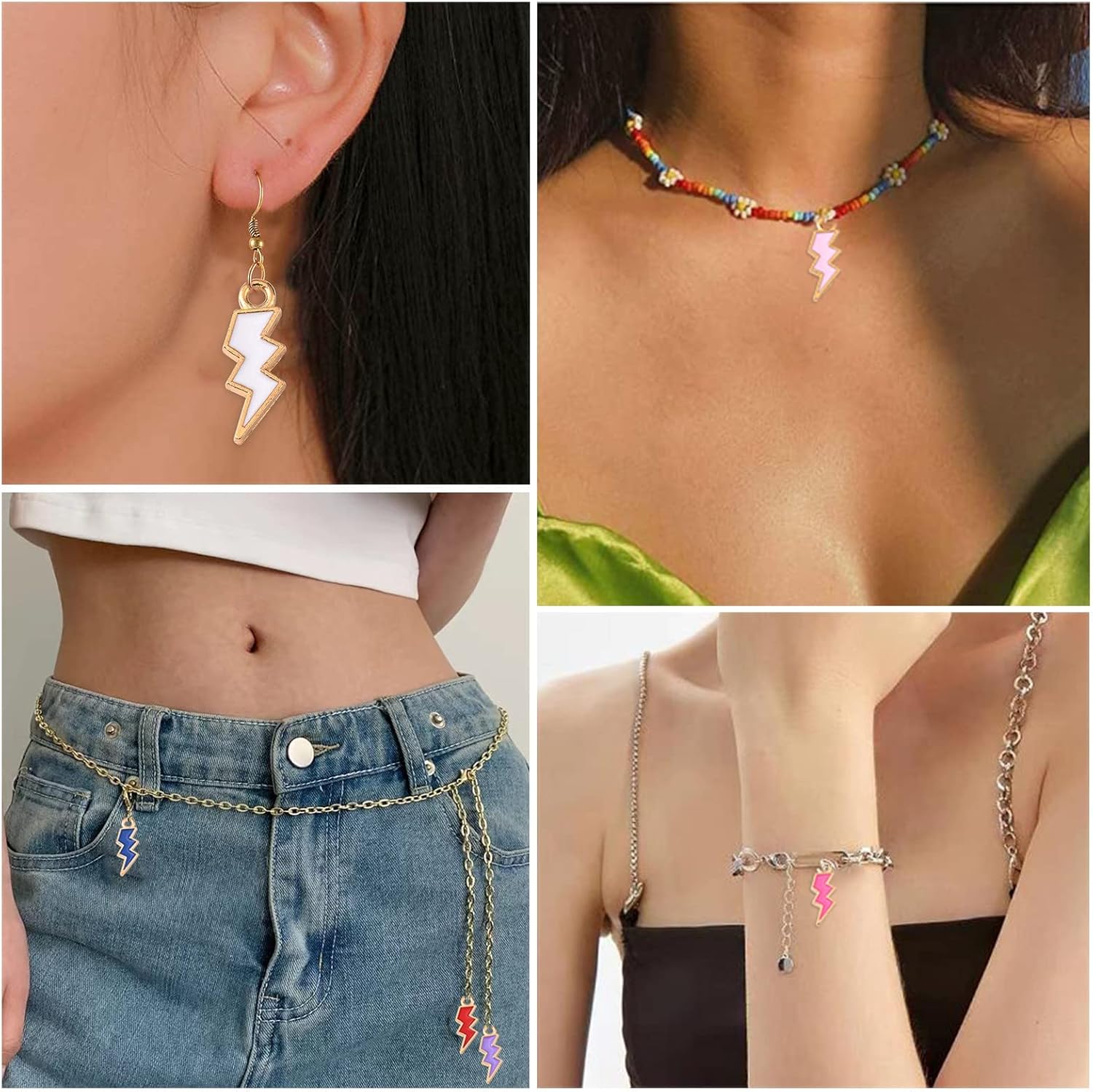 KitBeads 100pcs Enamel Lightning Bolt Charms Colorful Flash Shape Thunder Charm for Jewelry Making Bracelets Necklace Bulk - Image 7