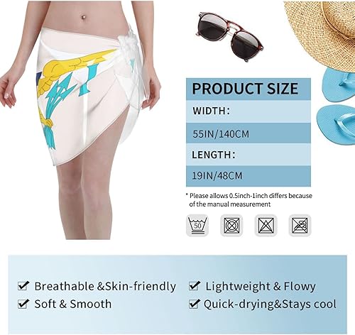 Miniatura 7 de Bisexual Pride Flag Swimsuit Cover Up for Women Beach Wrap Skirt Bikini Chiffon Smock Swimsuit