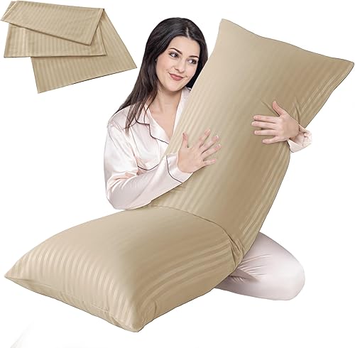 Cosybay Relleno de almohada de cuerpo completo negro  Almohada de cama larga esponjosa para adultos  Almohada firme de cuerpo grande para personas