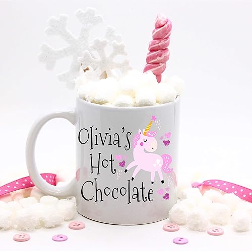 Miniatura 2 de Personalized Hot Chocolate Light Pink Unicorn Mug for Kids, Kids Hot Cocoa Mugs, Valentine's Day Gift For Girls, Gifts under 20, Unicorn Hot Cocoa