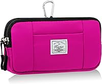 Vista 20 de KAMO Funda multiusos de lona horizontal para smartphone, funda para teléfono celular con asa para cinturón, bolsas de cinturón para mujeres, funda
