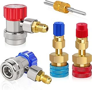Boltigen R1234yf to R134a Adapter, R134a Adapter, R134a to R1234yf Adapter Kit, for R1234yf/R134a Car AC Refrigerant System