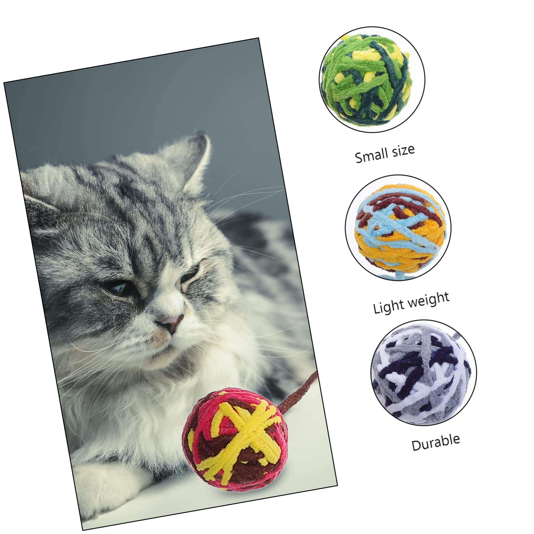 POPETPOP 24pièces Boules De Colorées avec Clochette Jouets Interactifs pour Chats pour Jeu De Votre Animal