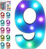 Vista 177 de Foaky LED Letter Lights Sign Marquee Light Up Letters Sign for Night Light Wedding/Birthday Party Battery Powered Christmas Lamp Home Bar