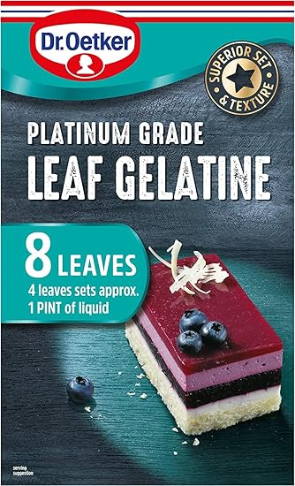 Dr. Oetker Platinum Grade Leaf Gelatine (13 g) - Pack of 8 Leaves