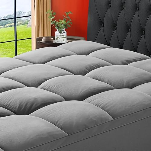 SOPAT Cubrecolchón tamaño individual XL, extra grueso, de 8 a 21 pulgadas, bolsillo profundo, relleno alternativo suave, protector de colchón (39 x