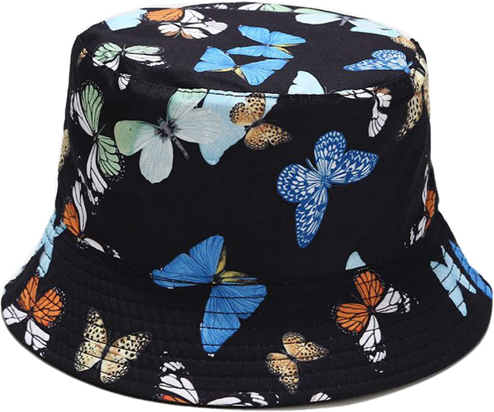 Unisex Print Double-Side-Wear Reversible Bucket Hat