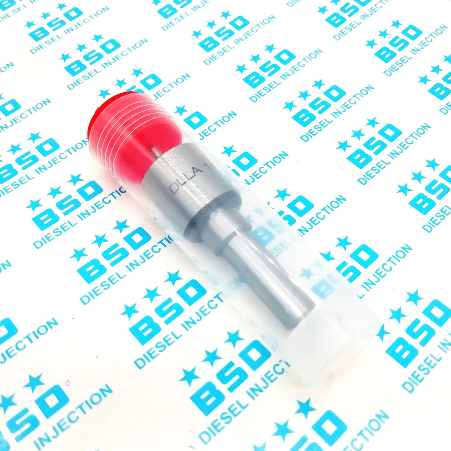 One DLLA152P947 common rail nozzle in its clear plastic packaging, with 'BSD Diesel Injection' branding visible in the background.