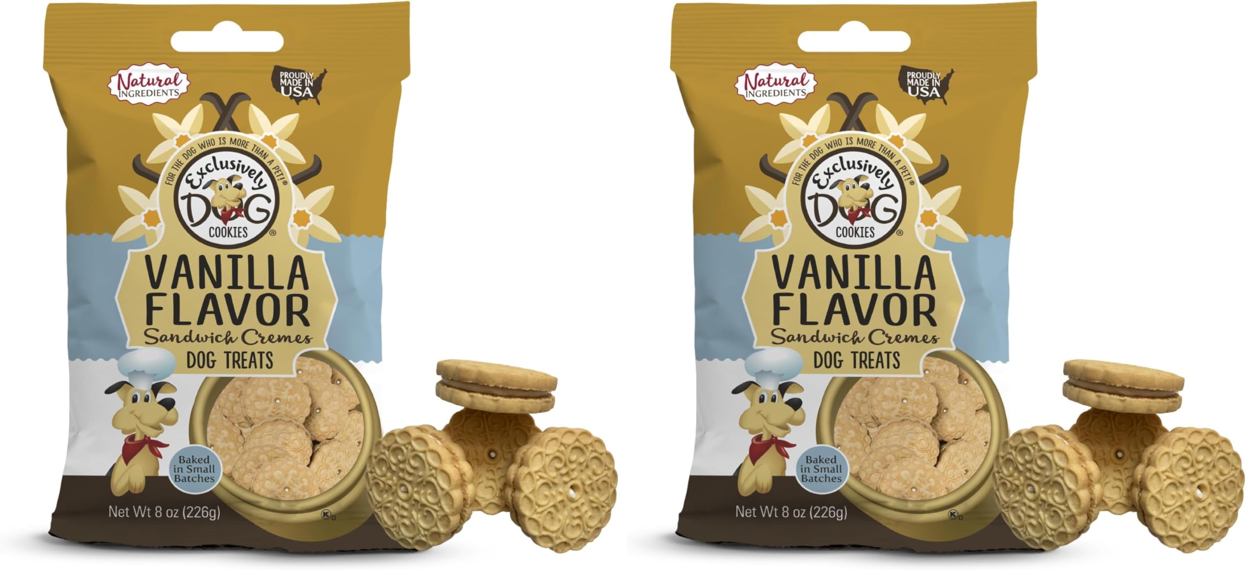Amazon.com: Exclusively Dog Cookies Sandwich Cremes Vanilla Flavor