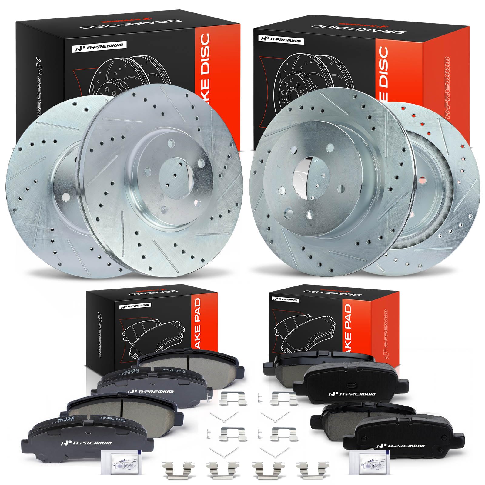 Amazon.com: A-Premium Front & Rear Drilled and Slotted Disc Brake