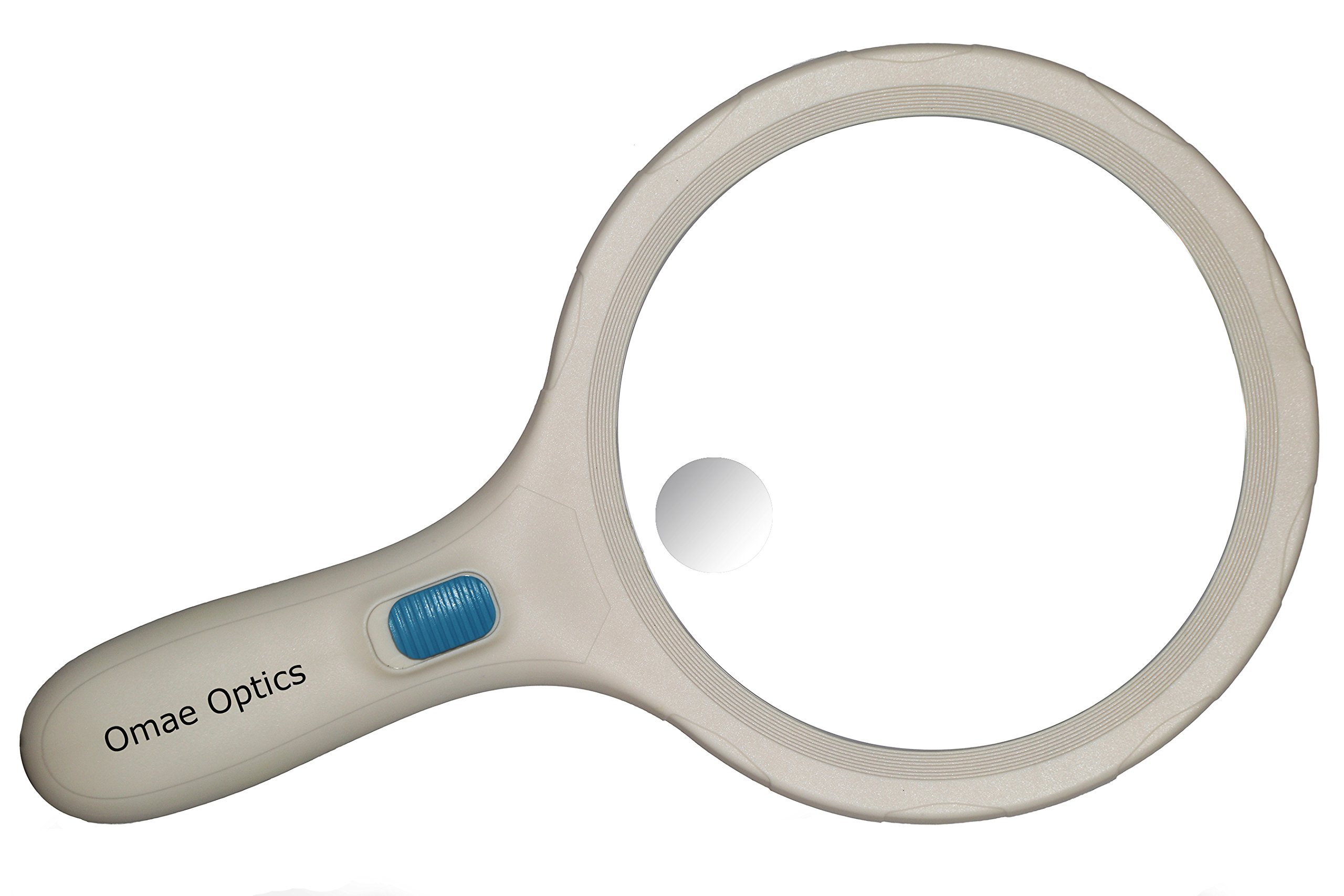 12 LED Omae Optics 1.8X 5X Dual Magnification High Brightness Ergonomic Magnifier (White)