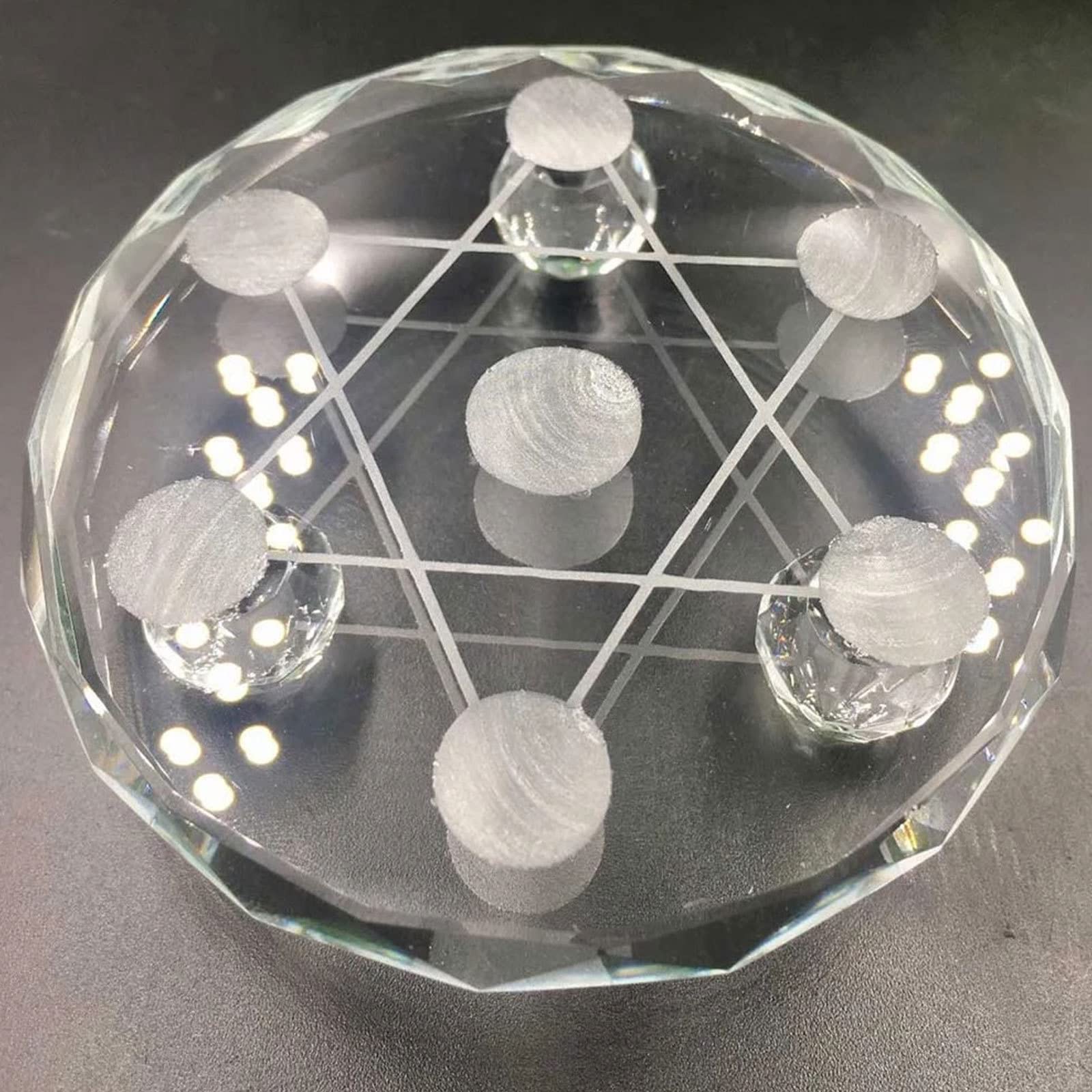 Sfera Sfera di Cristallo Chakra delle pietre di cristallo curative Pietra preziosa energetica per la meditazione Divinazione energetica Pietre preziose Reiki Chakra,ClearBase