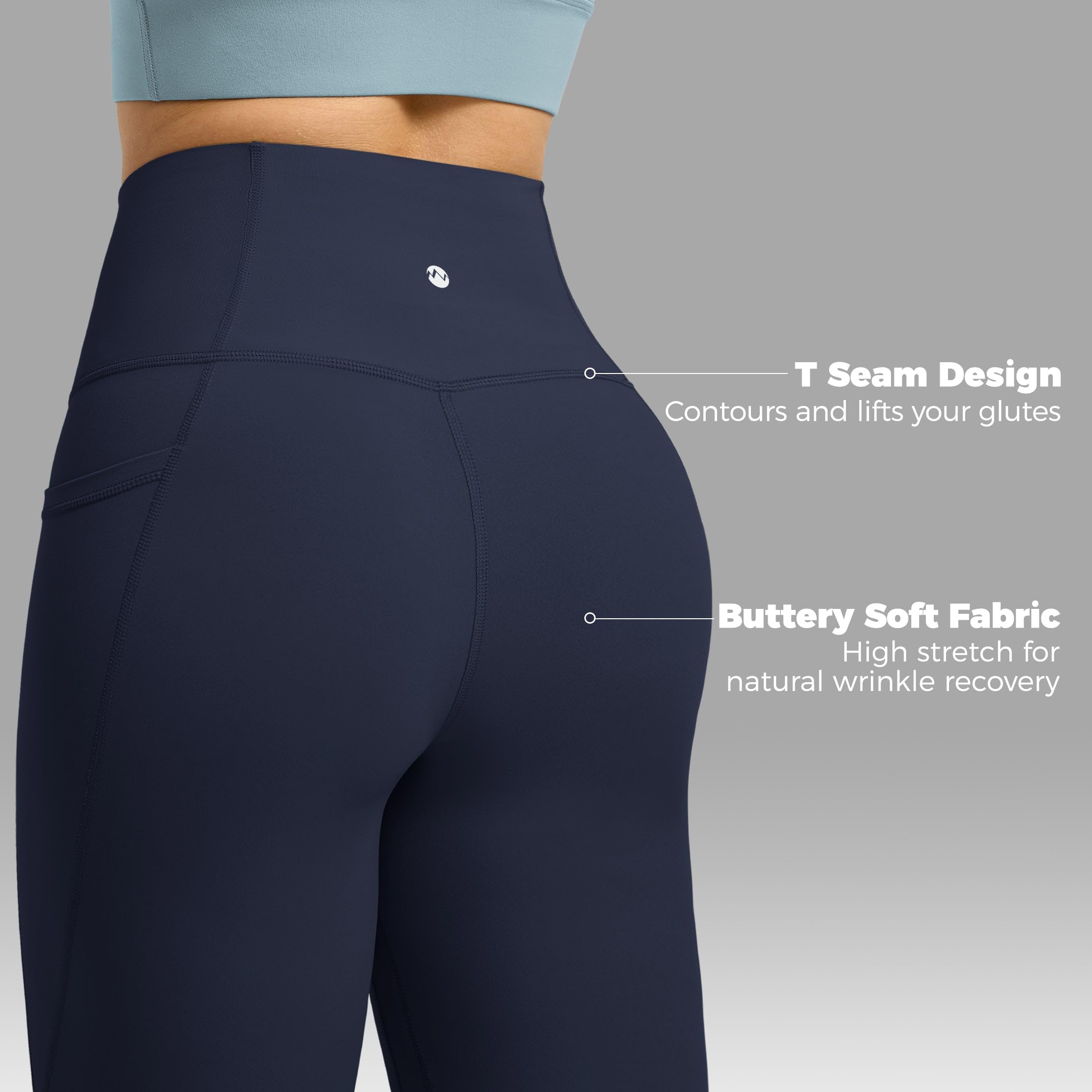 Willit Butterflux Pantaloni Yoga Donna Allenamento Leggings con Tasche per Donna Vita Alta Controllo della Pancia Leggings Palestra 25" 28"