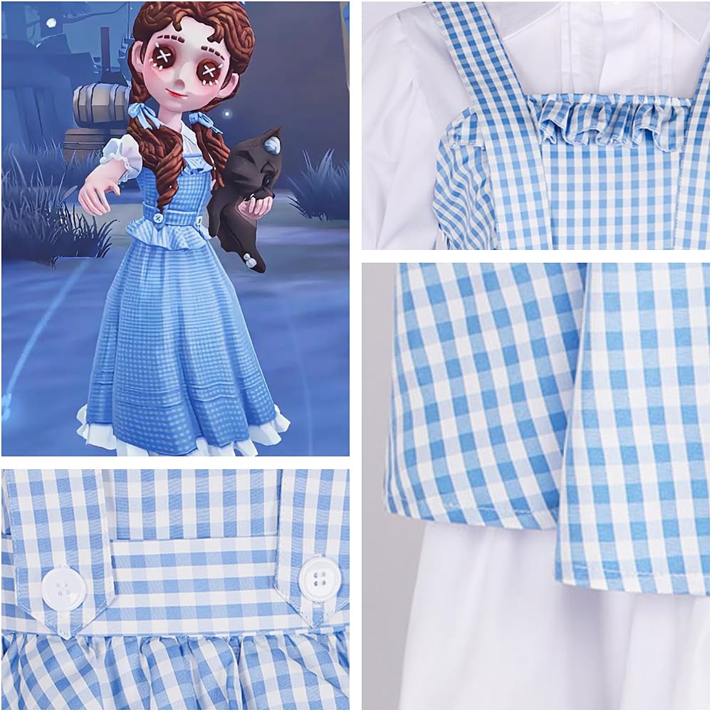 Charous Game Identity Cosplay-Erinnerung, Alice DeRoss Dorothy-Kostüm, süßes Lolita-Kleider-Set für Anime-Spiele, Cosplay