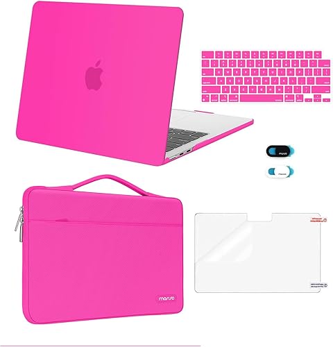 Miniatura 12 de MOSISO Funda compatible con MacBook Air de 13 pulgadas 2025 2024 2023 2022 M4 A3240 M3 A3113 M2 A2681, Carcasa Rígida y Funda de Manga y Protector