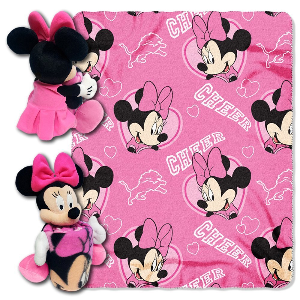 The Northwest Company Lions -Disney 40x50 Fleece Throw w/Minnie Character Pillow
