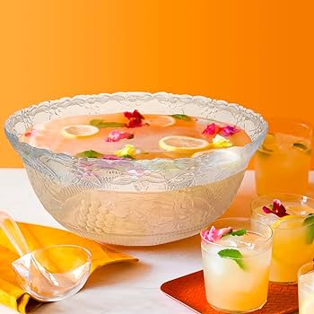 【Oneida】 パンチボウル / パンチカップ10個 / トレー 巨大！！ Amazon.co.jp: Upper Midland Products クリスタルカット