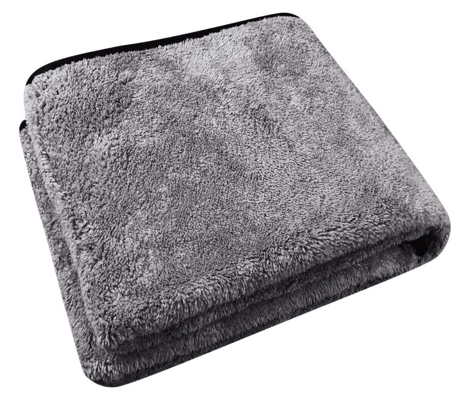 Auto Hub 800 GSM Microfiber Double Layered Cloth Extra Thick Plush, Lint Free Microfiber Towel for Home/Office/Kitchen/Car/Bike (60x40 cm, Pack of 1, Grey)-image-31