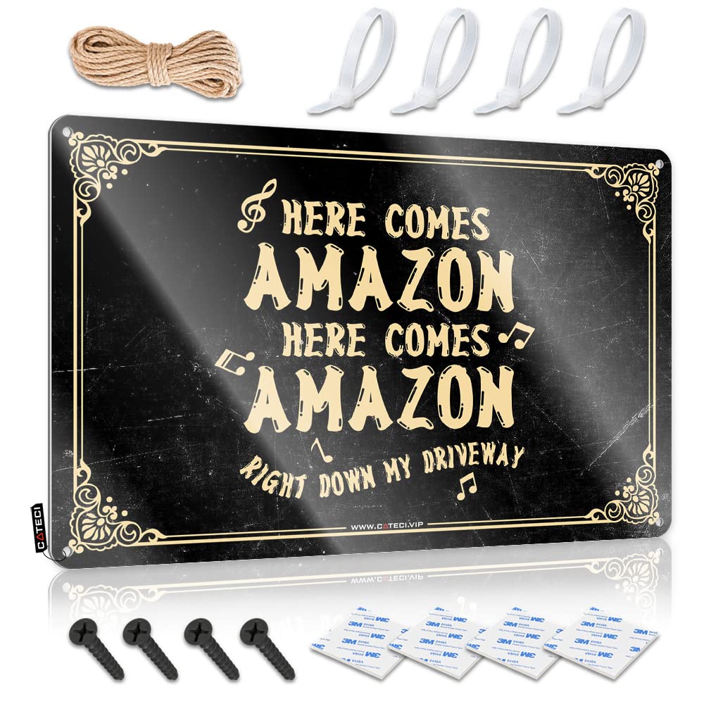 Vpguqarfr Colour Poster Decore Wall Decor | Here Comes Amazon Right Down My Driveway Unique For Rv Home(30X40cm)