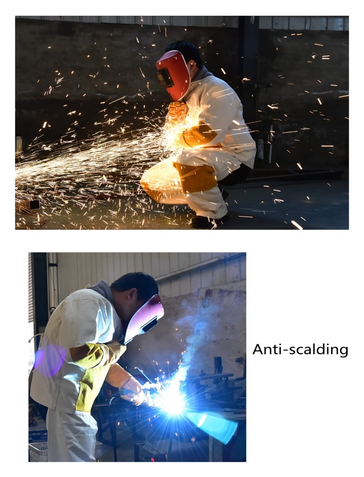 Artículos para soldadura Ropa soldadora de lona Traje de soldadura for hombres pantalones pantalones de trabajo ropa de trabajo protectora ropa de desgaste resistente a la prueba de calor resistente