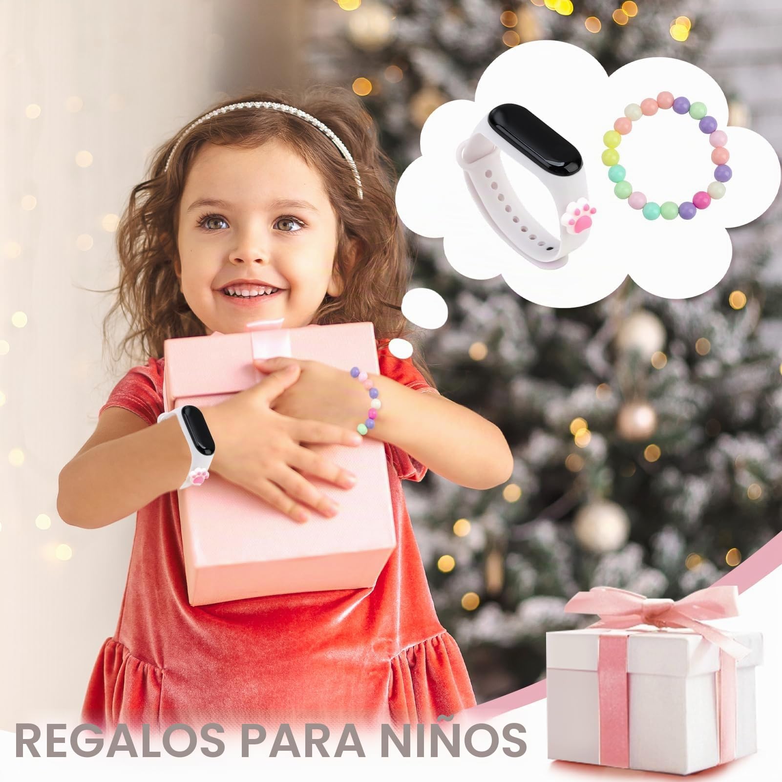 Reloj digital deportivo infantil con correa de silicona impermeable para niños 6-15 años