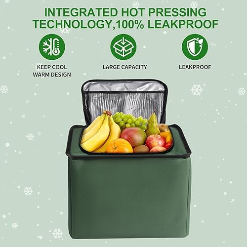 Miniatura 3 de Organizador de maletero de automóvil, almacenamiento plegable resistente de 115 litros, con bolsa térmica aislada a prueba de fugas, organizador de