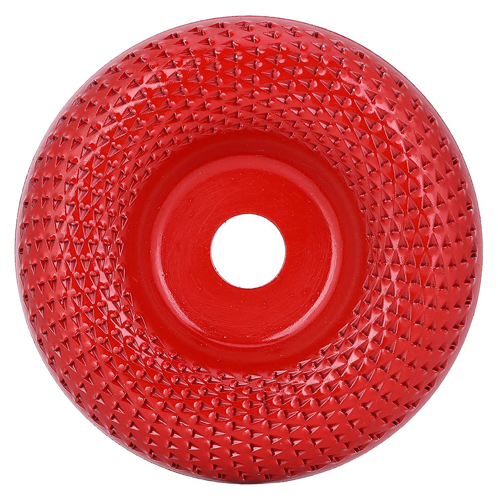 Woodworking Grinding Wheel Steel Wood Carving Disc Angle Grinder Shaping Disc Wheel Power Tool Accessories for Angle Grinder Attachment (Red)