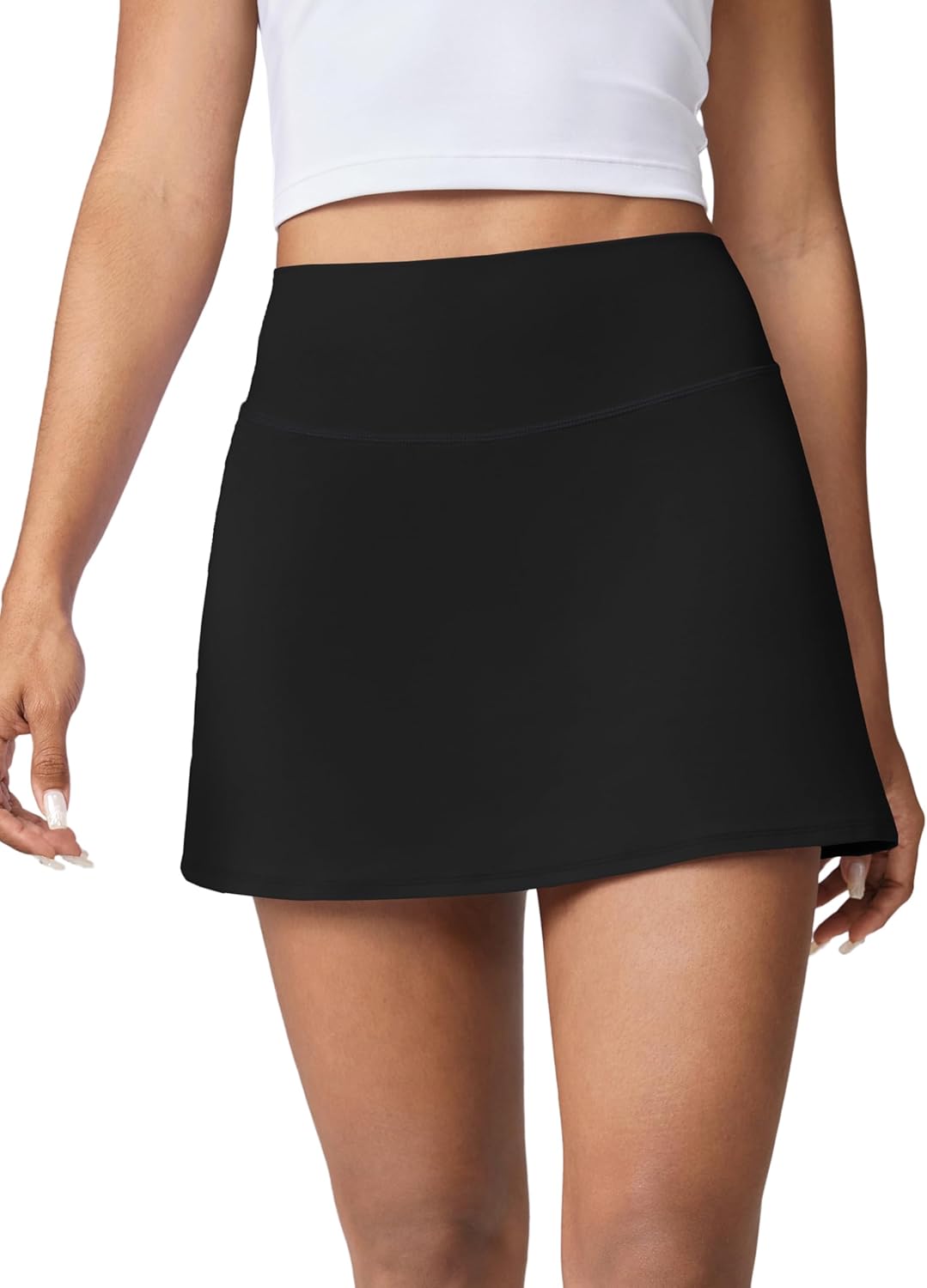 UNISSU Hugcurve Tennis Skirts for Women with Inner Pockets High Waisted Athletic Skorts for Running Golf Workout Sports