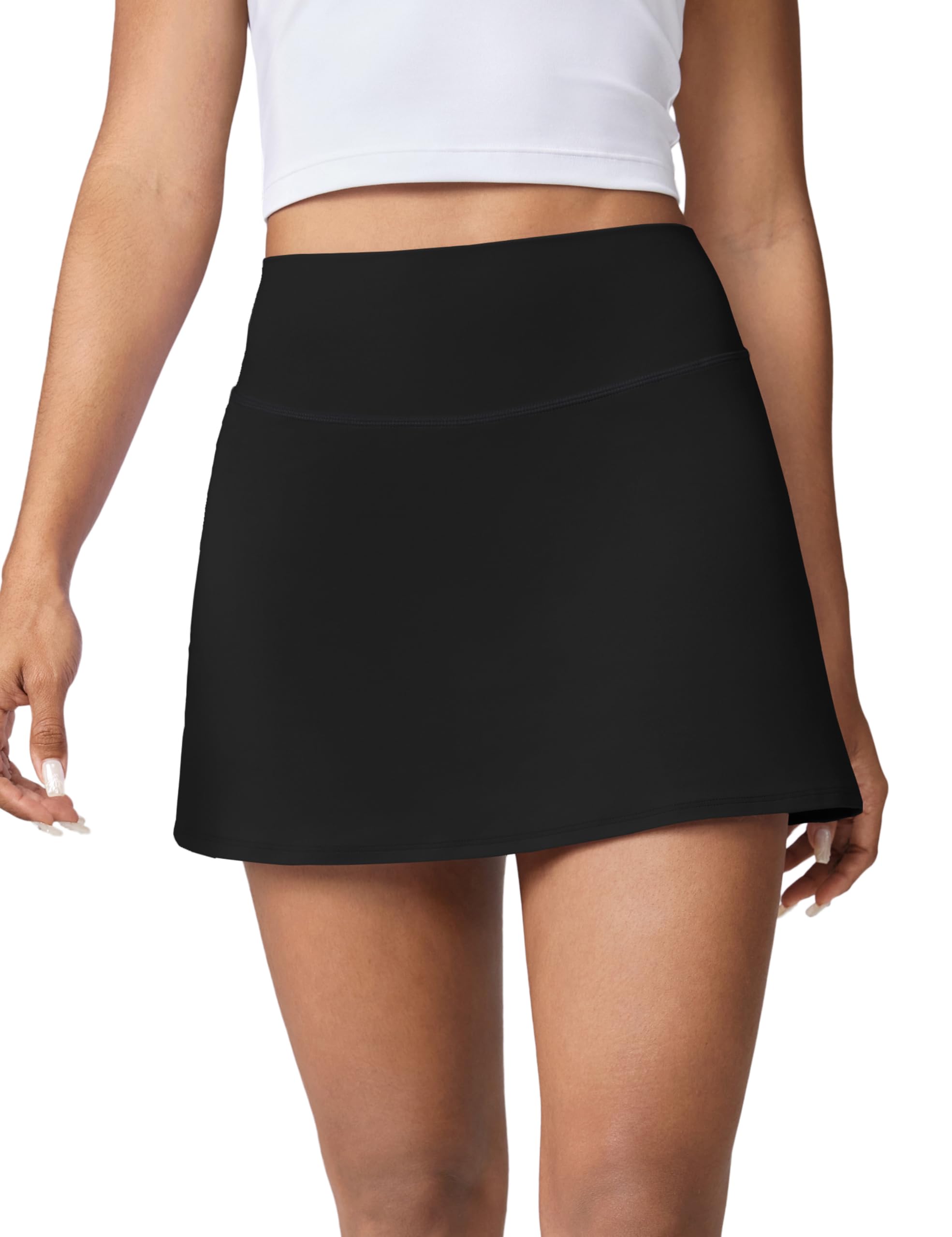 UNISSU Hugcurve - Faldas de tenis para mujer con bolsillos interiores de cintura alta para correr, golf, entrenamiento, deportes