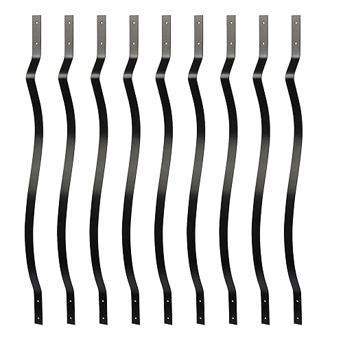 Myard - Balaustres de hierro de alta resistencia de 32-14 pulgadas para muebles de barandilla de cubierta con tornillos para cercado de barandilla