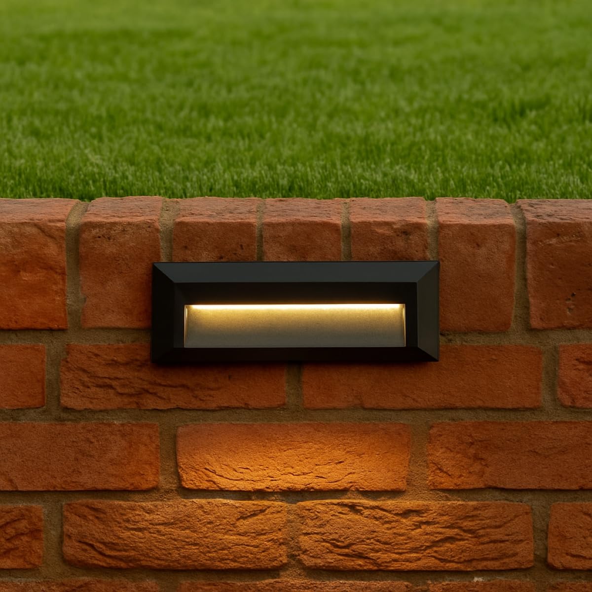 Cgc Lighting Grey Outdoor Wall Light Slim Brick Surface Mount Outside Main Power Garden Weatherproof Corrosion Resistant (Dark Downlight)