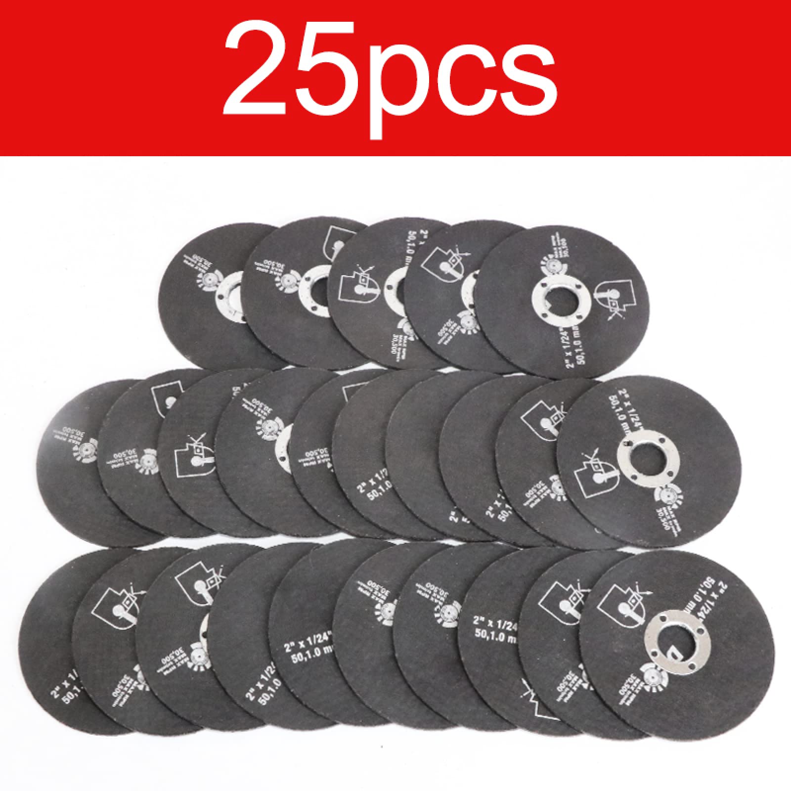 okrągłe precyzyjne narzędzie tnące Tarcze tnące do cięcia metalu ze stali nierdzewnej 50x10mm Tarcze szlifierskie listkowe 50x10mm 10szt.(50x10mm 25pcs)