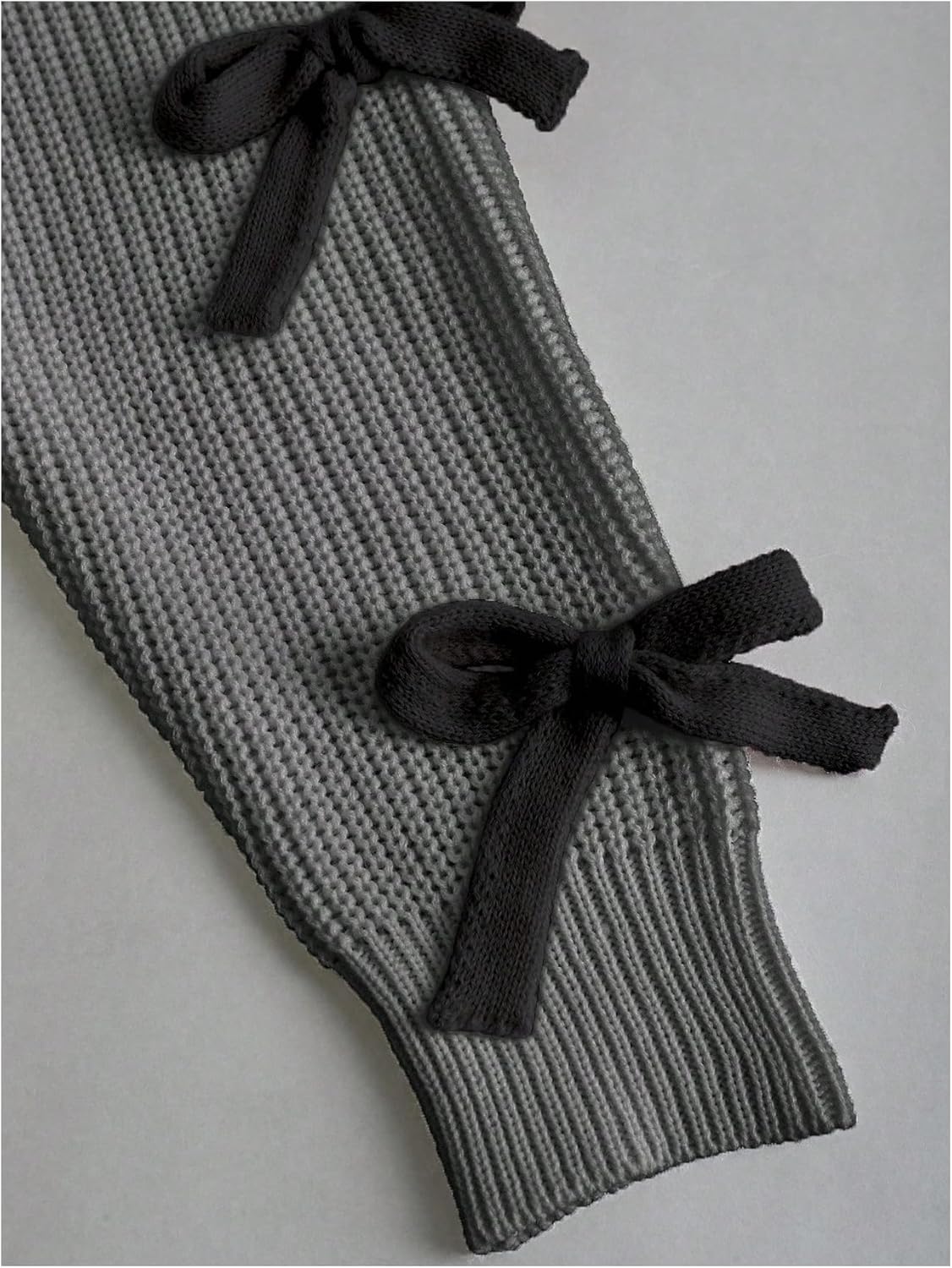 Verdusa Women's Bow Sweater Cute Cropped Cardigan Long Sleeve Knitted Shrug - Image 3