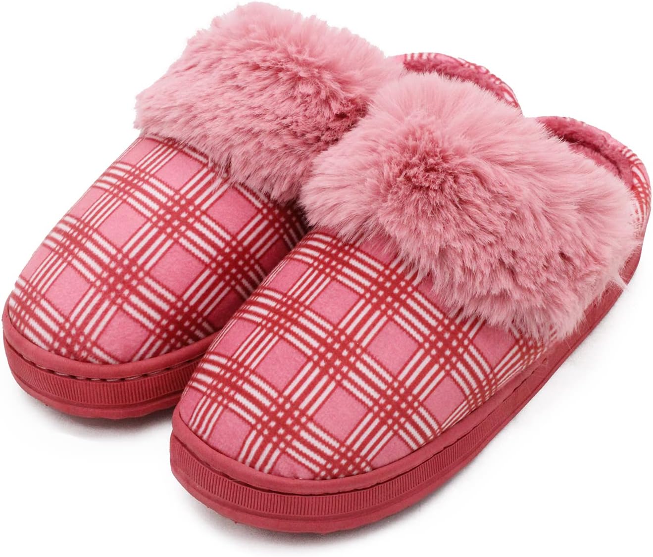 VRITRAZUnisex Adult Comfort Closed Toe Warm Fur House Indoor Slipper