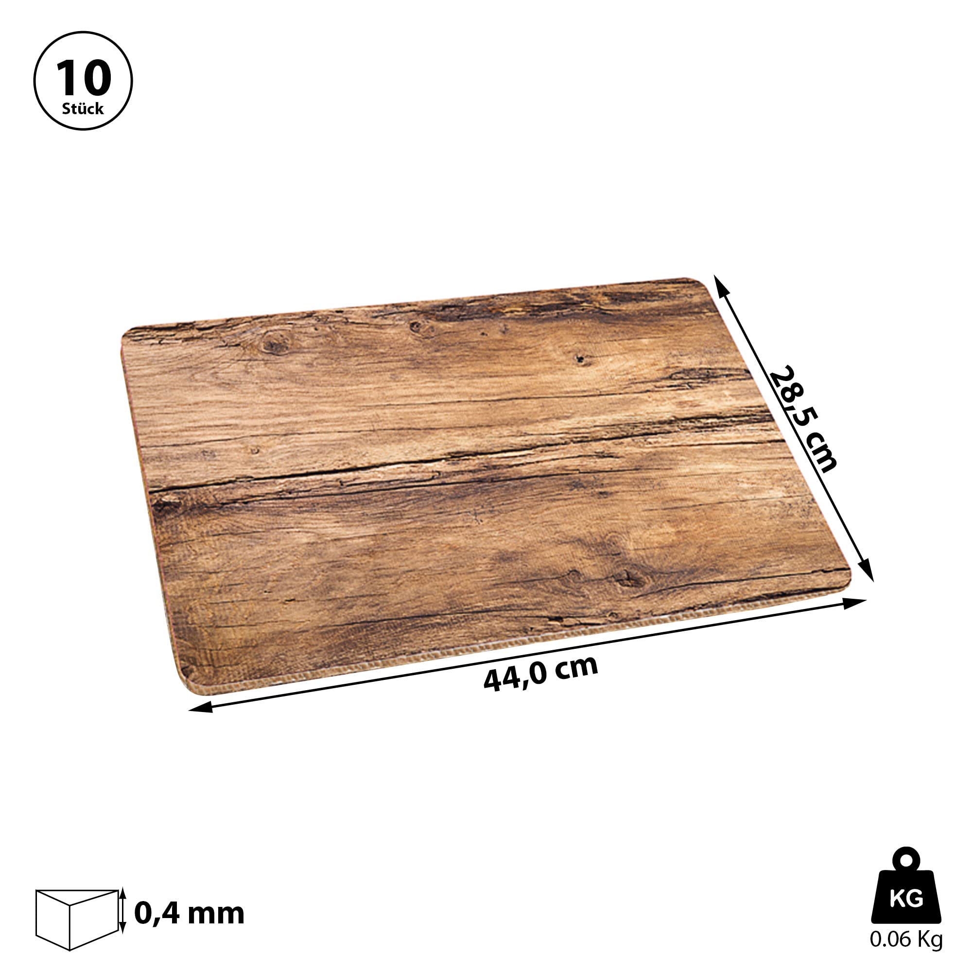 Place Mats Set of 10, Brown - Image 2