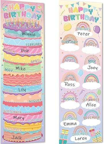 Miniatura 8 de Tabla de pósteres de feliz cumpleaños, decoración de tablero de anuncios de cumpleaños, estilo retro, bohemio, cumpleaños, aula, puerta, decoración