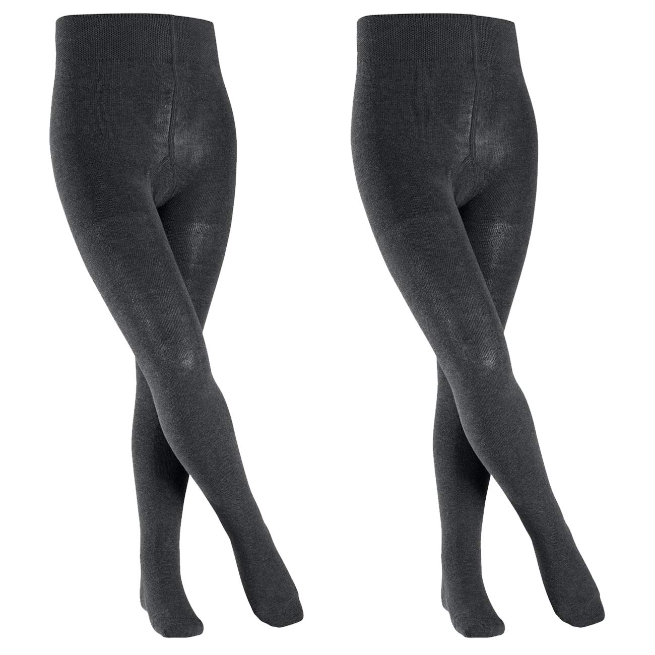 FALKE Casual Kinder Strumpfhose Family 2er Pack, Grösse:170-176;Farbe:Anthracite Melange (3080)
