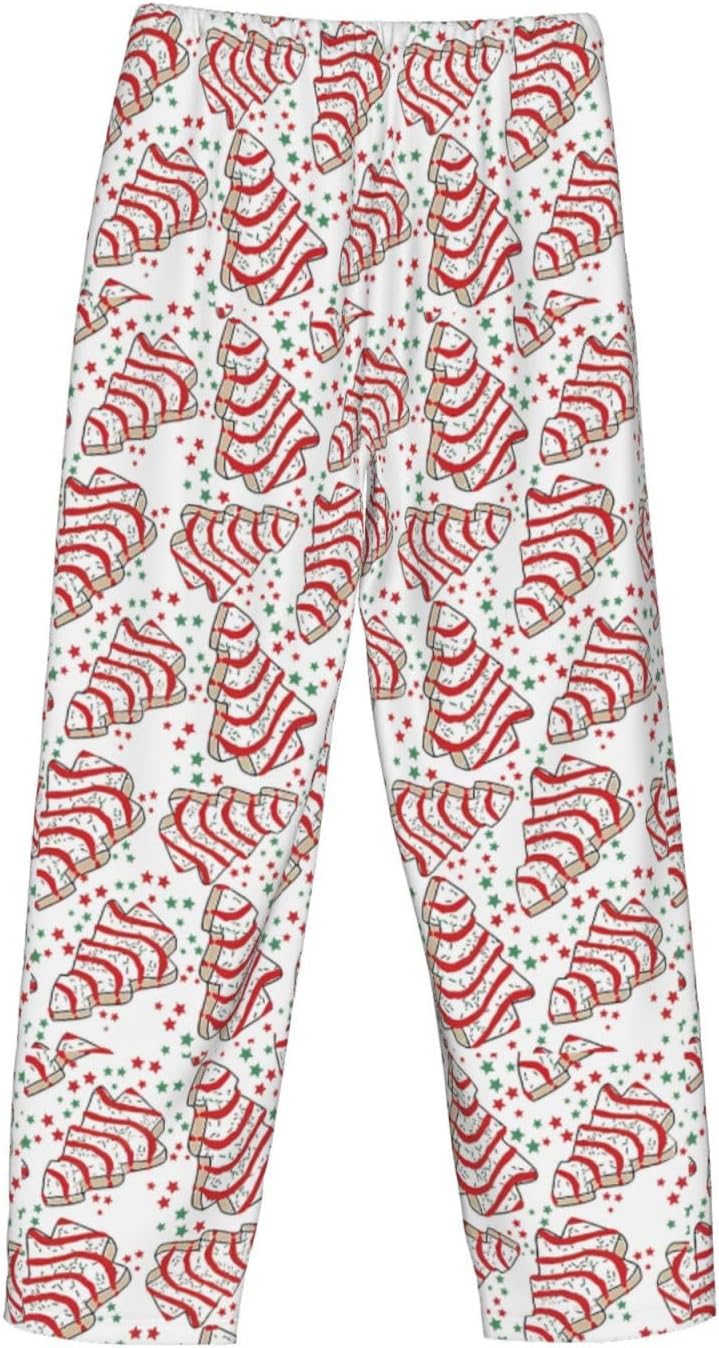 Snowflakes Christmas Men's Pajama Pants Warm Sleepwear Pants Pajama Bottoms Lounge Pants With Pocket Drawstring - Image 8