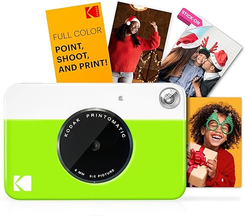 KODAK Printomatic - Cámara digital de impresión instantánea, impresiones a todo color en papel fotográfico ZINK de 2 x 3 pulgadas con respaldo