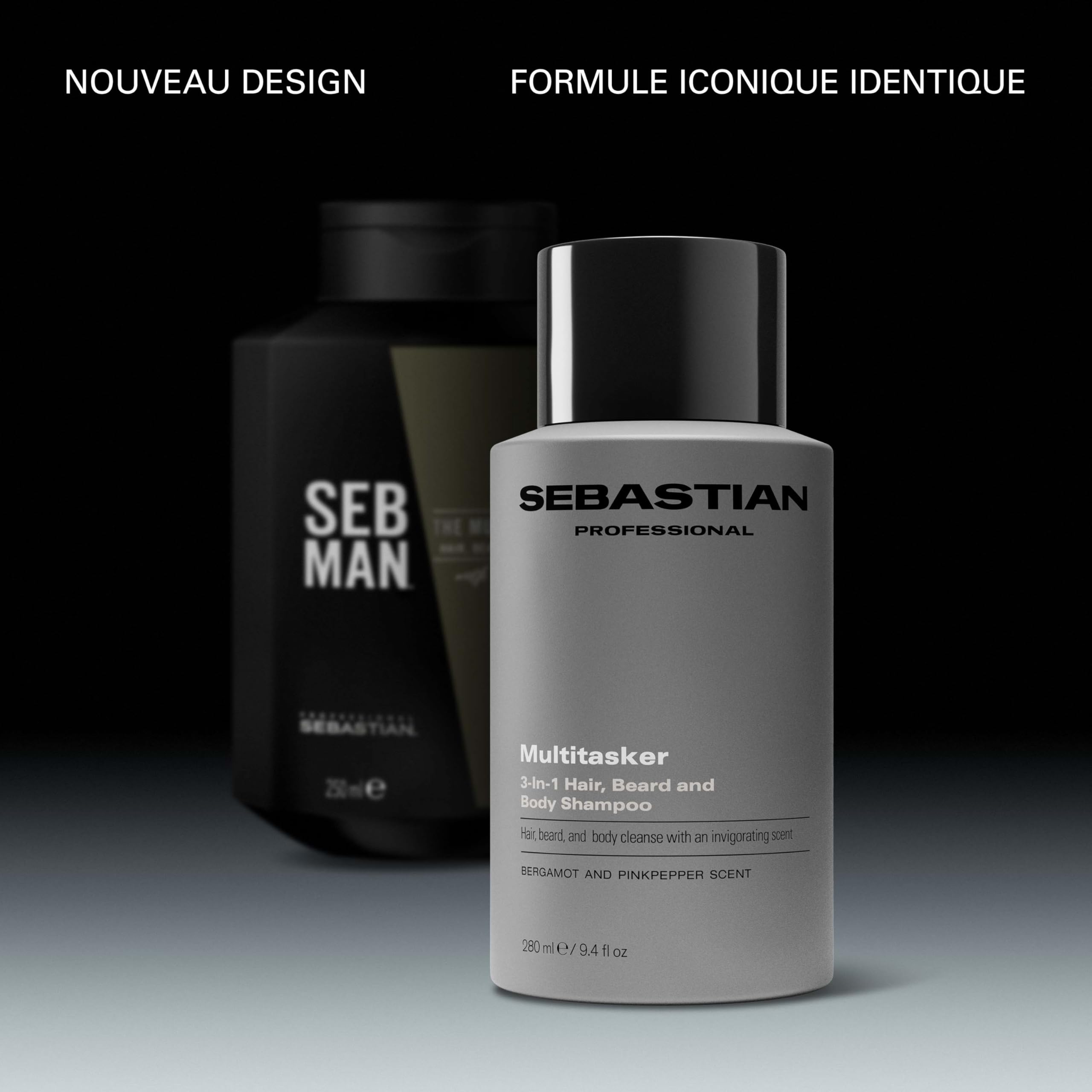Sebastian Professional Multitasker 3-en-1 – Shampoing cheveux + corps + barbe professionnel