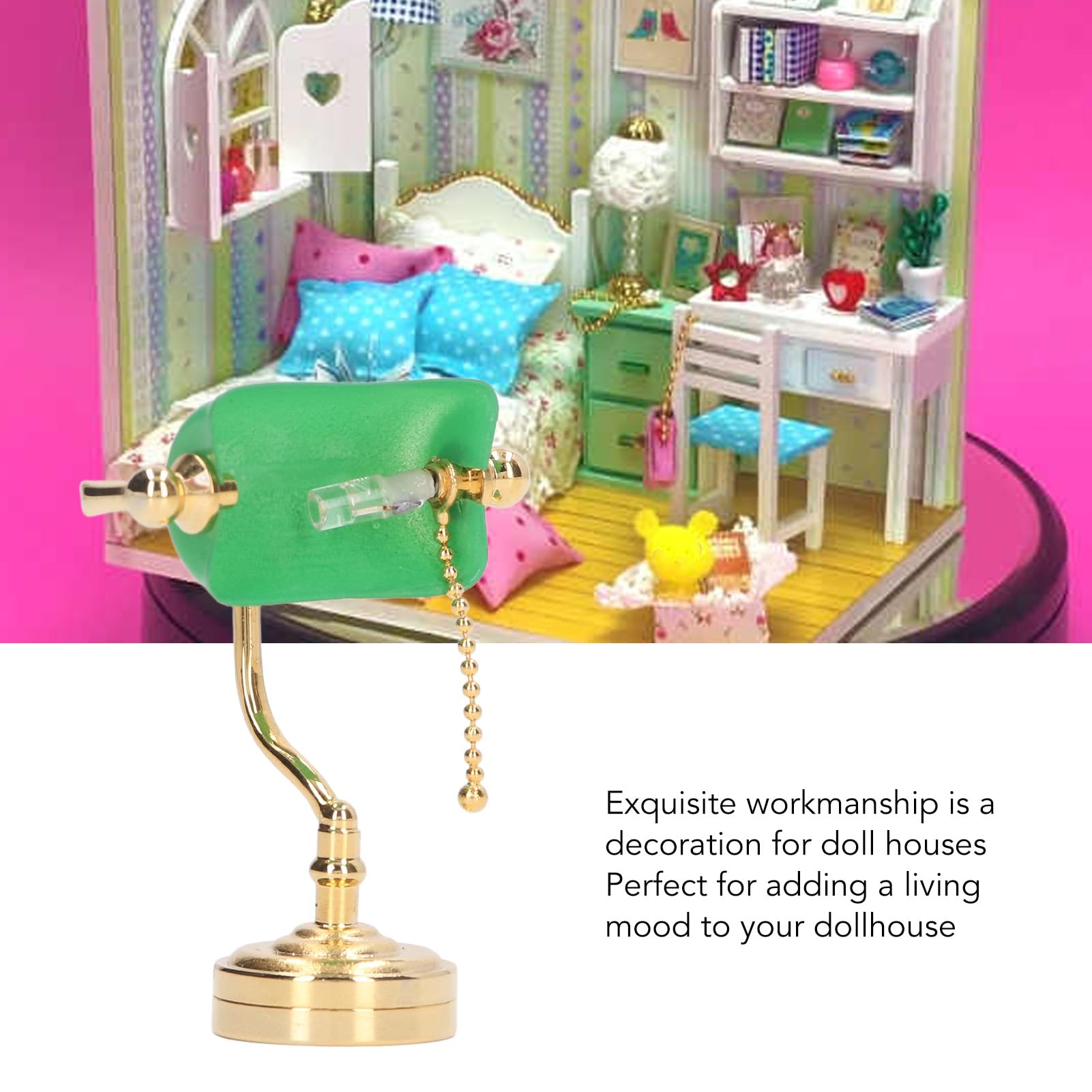 Lampe Murale Miniature Pour Maison De Poupée 1:12 - Dorée