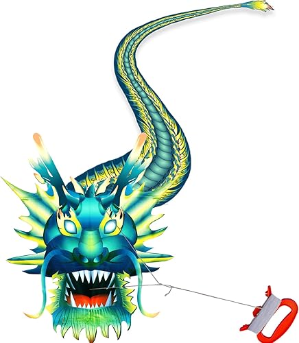 HENGDA KITE Legendary Dragon Kite,for Kids and Adults,Easy to Fly,Excellent Fabric and Structure Design,Suitable for Square, Beach, Grass,