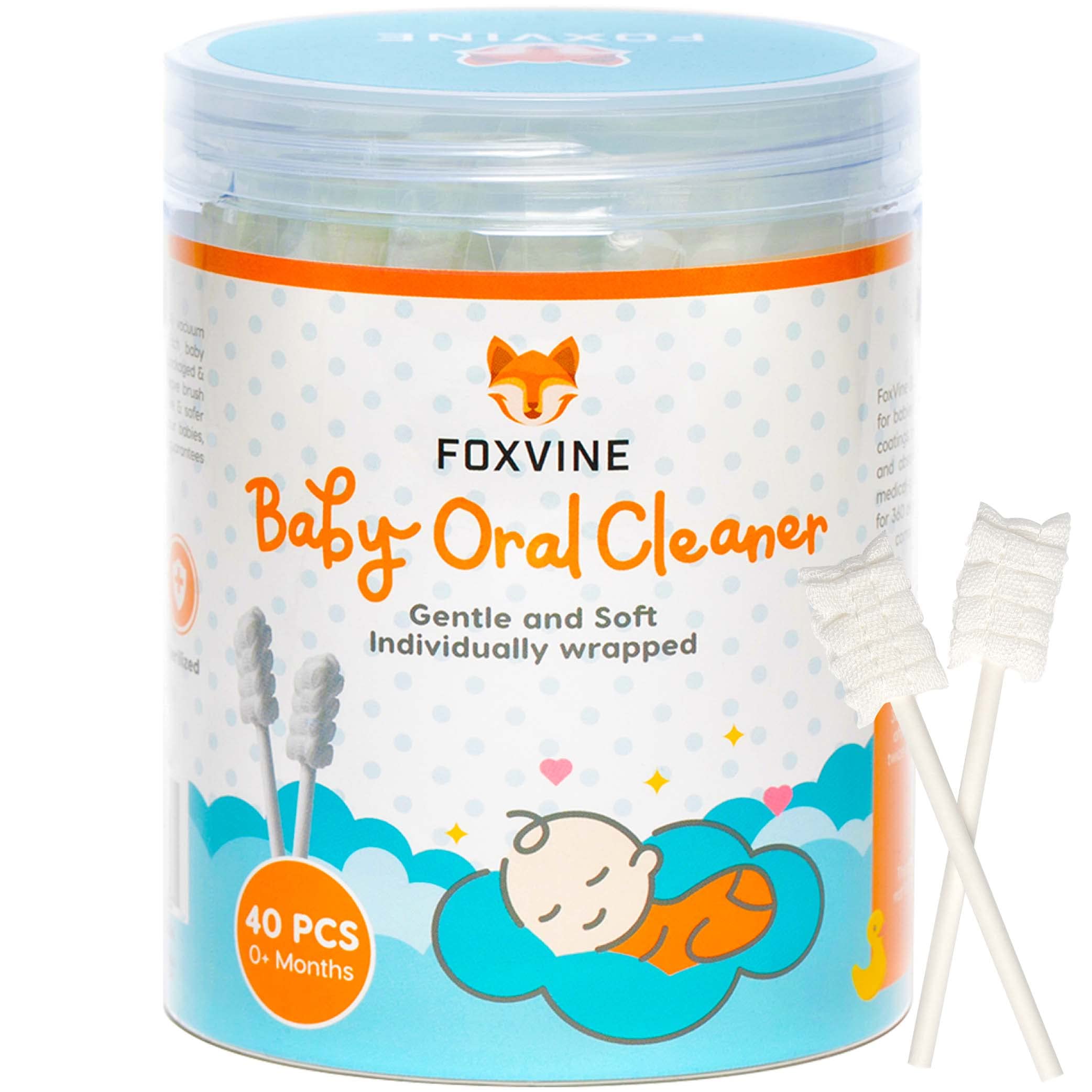 Buy EcoFox Baby Tongue Cleaner [40 Pack] Individually Wrapped & Disposable Infant & Newborn